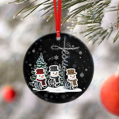 Christmas Jesus Faith Hope Love Ornament, Happy Christmas Ornament, Christmas Gift, Christmas Decoration