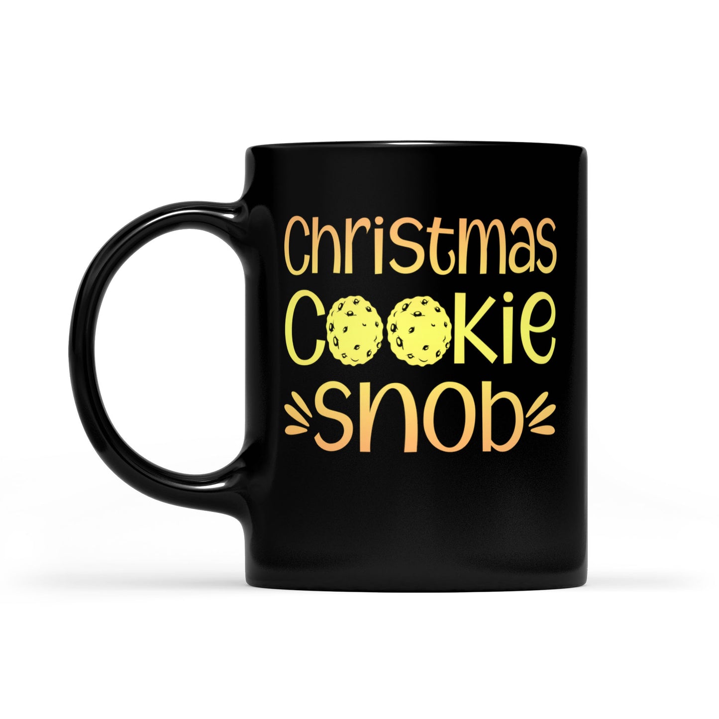 Weihnachtsplätzchen Snob Lustiges Weihnachts-Schwarzes Becher-Geschenk für Weihnachten 
