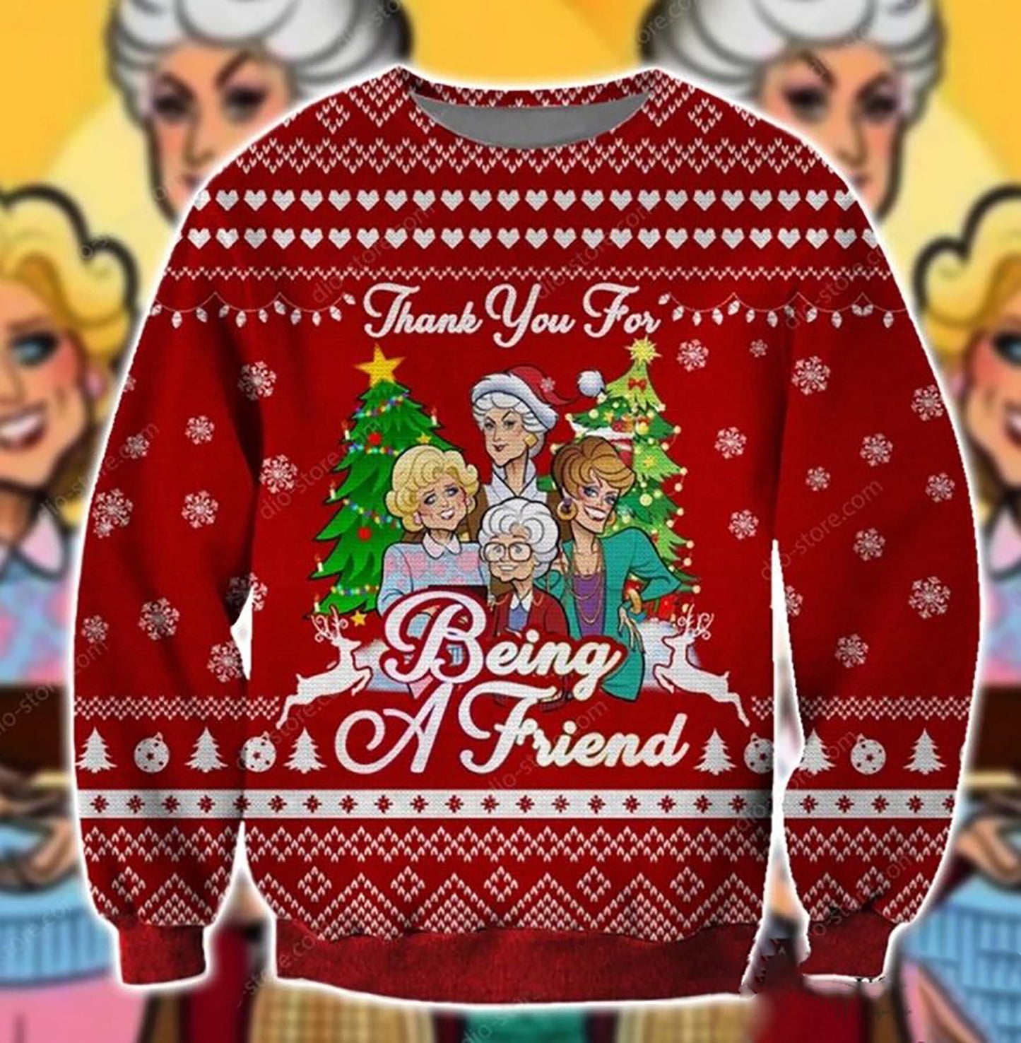 Being A Friend Symbol 3D Christmas Ugly Sweater, Christmas Ugly Sweater, Christmas Gift, Gift Christmas 2024