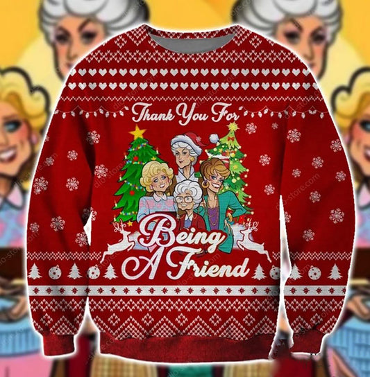 Being A Friend Symbol 3D Christmas Ugly Sweater, Christmas Ugly Sweater, Christmas Gift, Gift Christmas 2024