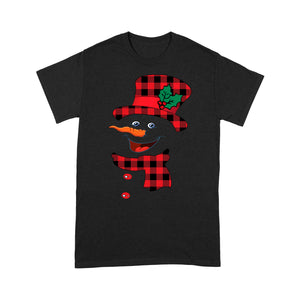 Funny Christmas Snowman Buffalo Plaid Family Holiday Gift  Tee Shirt Gift For Christmas