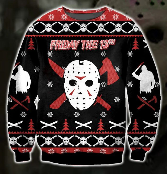 Jason Voorhees Friday The 13Th Ugly 3D Christmas, Christmas Ugly Sweater, Christmas Gift, Gift Christmas 2024