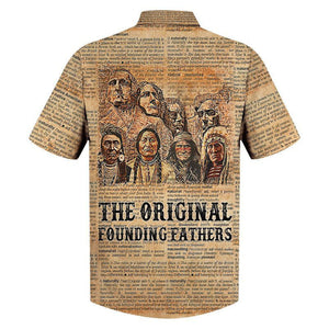 The Original Founding Fathers Newspaper Pattern Hawaiian Shirt,Hawaiian Shirt Gift, Christmas Gift