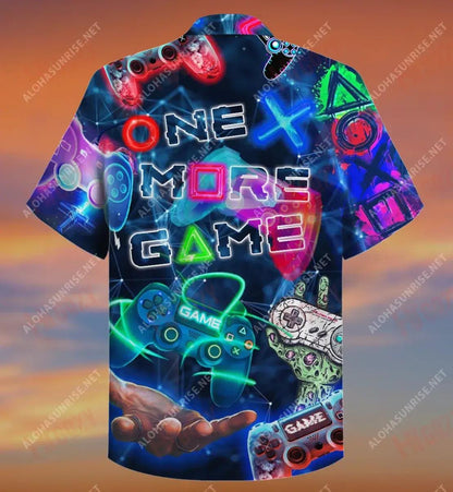 Just One More Game, Pls Short Hawaiian Shirt Ocean Hawaiian T Shirts Custom Hawaiian Shirts Hawaiian Shirt Pattern, Hawaiian Shirt Gift, Christmas Gift