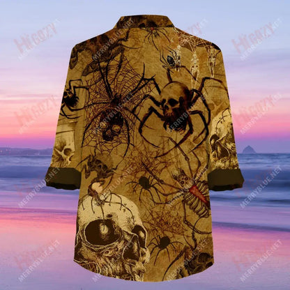 I'M Only Here For The Spiders Long Short Sleeve Shirt Summer Hawaiian T Shirts Best Hawaiian Shirts Hawaiian Shirts For Men, Hawaiian Shirt Gift, Christmas Gift