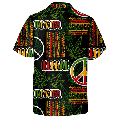 Hippie Peace Sign Floral And Rainbow On Black Background Hawaiian Shirt, Hawaiian Shirt Gift, Christmas Gift