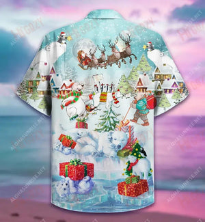 Daddy Bear Christmas Short Short Sleeve Shirt Summer Aloha Shirt, Hwaiian For Gift