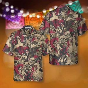 Las Elegantes Day Of The Dead Hawaiian Shirt, Hawaiian For Gift