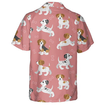 Cartoon Beagle Dog Dalmatian And Jack Russell Terrier Hawaiian Shirt, Hawaiian Shirt Gift, Christmas Gift