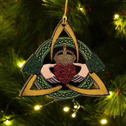 Celtic Claddagh Ring Irish Ornament, Happy Christmas Ornament, Christmas Gift, Christmas Decoration