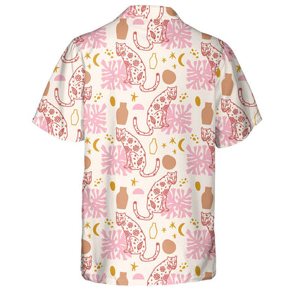 Wild African Leopard With Wild Cats Doodle Drawings Hawaiian Shirt, Hawaiian Shirt Gift, Christmas Gift