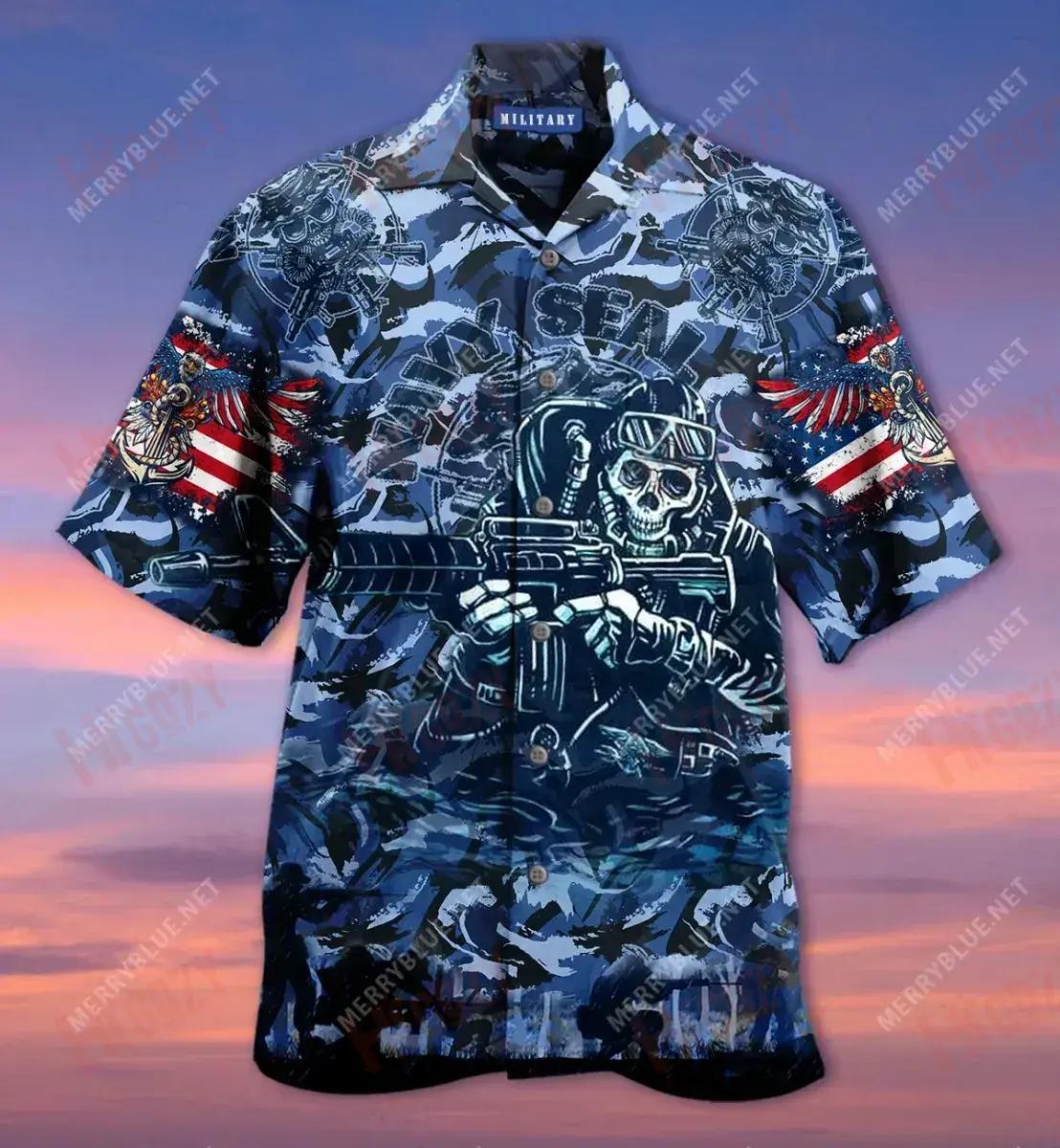 Proud Navy Soldiers Short Sleeve Shirt Summer Hawaiian T Shirts Custom Hawaiian Shirts Hawaiian Shirt Pattern, Hawaiian Shirt Gift, Christmas Gift