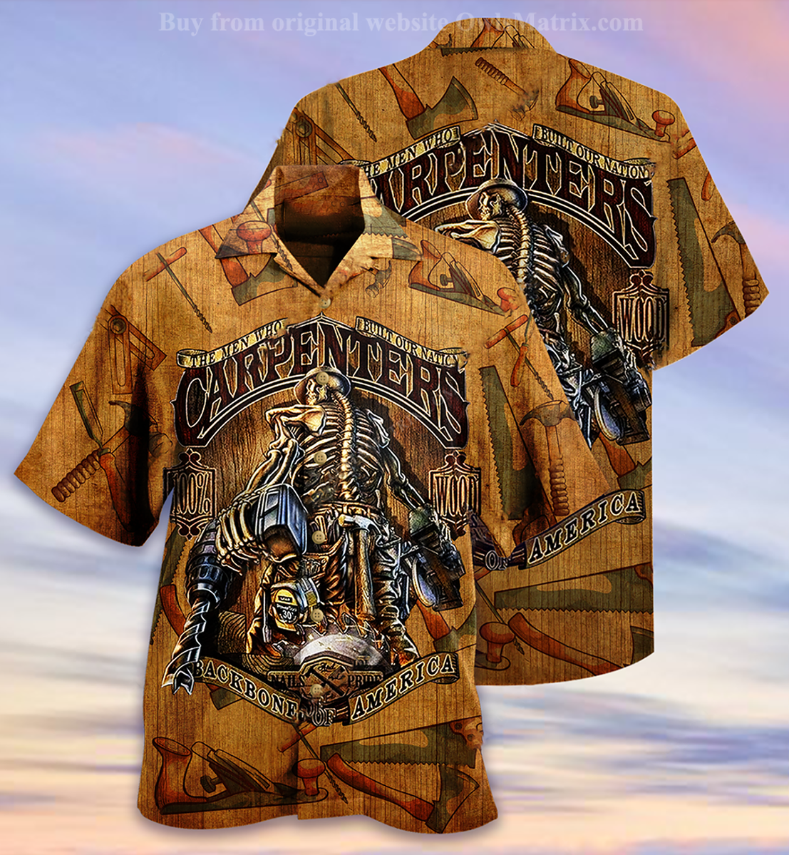 Carpenter Vintage Love America - Hawaiian Shirt, Hawaiian Shirt Gift, Christmas Gift