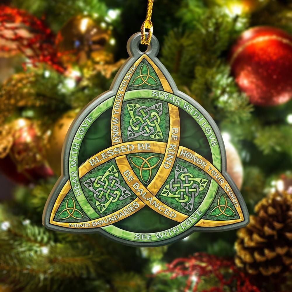 Celtic Trinity Knot be Kind Wicca Ornament, Happy Christmas Ornament, Christmas Gift, Christmas Decoration