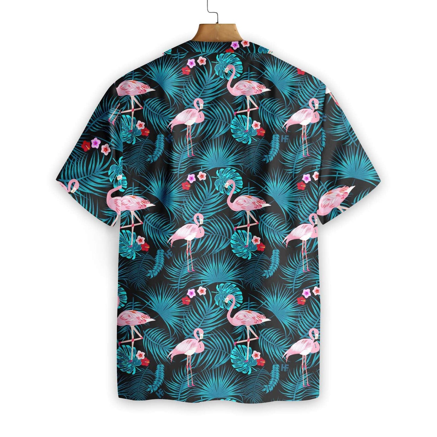 Flamingo And Blue Leave Appealing Design Hawaiian Shirt,Hawaiian Shirt Gift, Christmas Gift