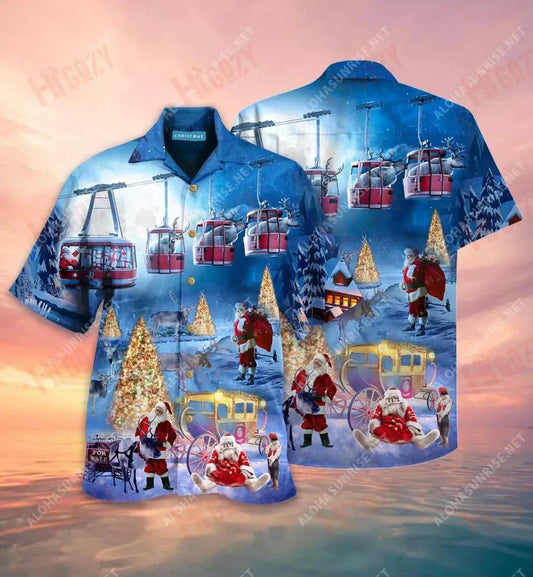 Happy Holi-Yays Christmas Short Short Sleeve Shirt Vacation Hawaiian T Shirts Tactical Hawaiian Shirt Hawaiian Shirts For Men, Hawaiian Shirt Gift, Christmas Gift
