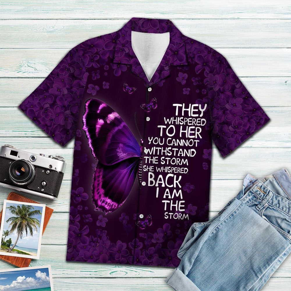 Awesome Gift For Girl Butterfly And October Girl Pattern Hawaiian Shirt, Hawaiian Shirt Gift, Christmas Gift