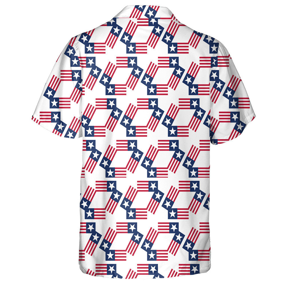 Cool Design Pattern Of The United States Flags Pattern Hawaiian Shirt, Hawaiian Shirt Gift, Christmas Gift