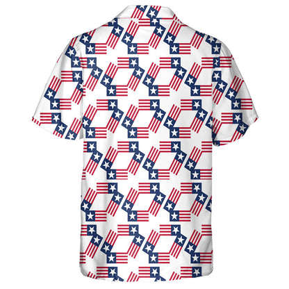 Cool Design Pattern Of The United States Flags Pattern Hawaiian Shirt, Hawaiian Shirt Gift, Christmas Gift