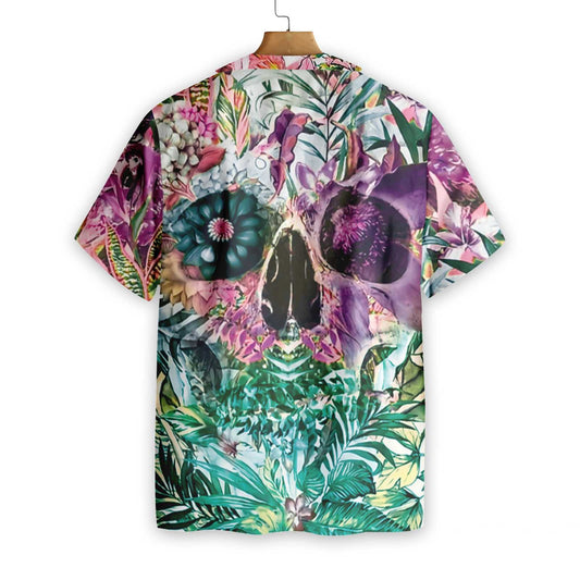 Enticing Summer Tropical Skull Design Hawaiian Shirt,Hawaiian Shirt Gift, Christmas Gift
