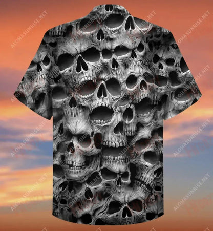 No Fear No Pain Skull Unisex Short Sleeve Shirt Ocean Hawaiian T Shirts Best Hawaiian Shirts Hawaiian Shirts For Women, Hawaiian Shirt Gift, Christmas Gift