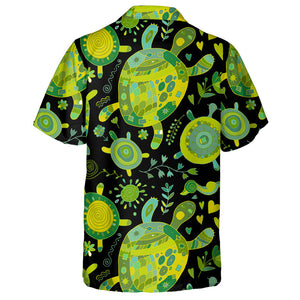 Funny Family Green Turtle With Chidren Hawaiian Shirt,Hawaiian Shirt Gift, Christmas Gift