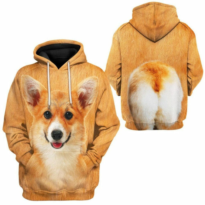 3D Corgi Cosplay Custom Tshirt Hoodie Appreal