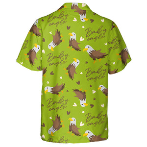 Baby Cute Eagles With Small Hearts Hawaiian Shirt, Hawaiian For Gift