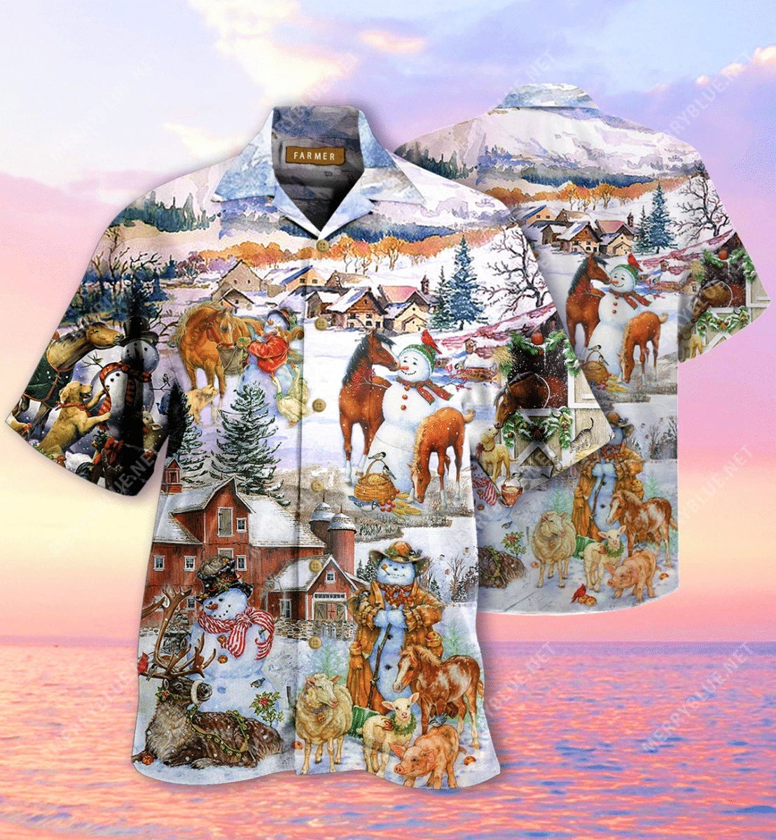 Christmas Is Better On Farm Design Hawaiian Shirt, Hawaiian For Gift