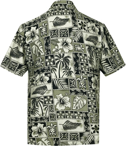Vintage Beach Coconut Tree And Hibiscus Tropical Hawaiian Shirt, Hawaiian Shirt Gift, Christmas Gift