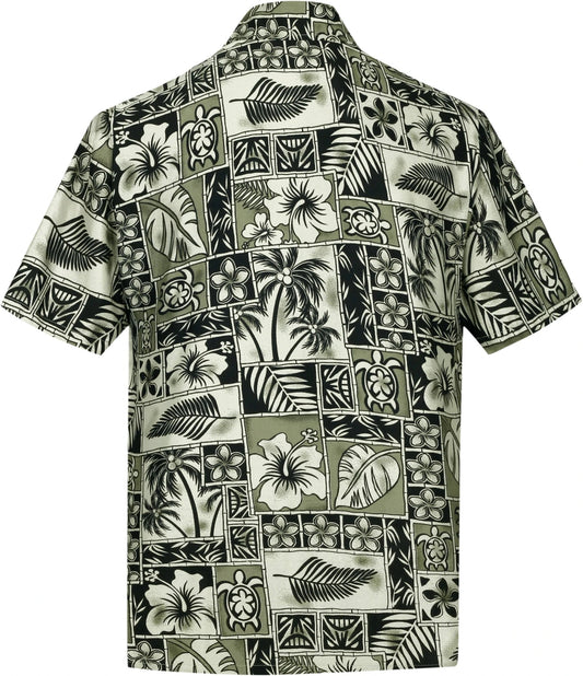 Vintage Beach Coconut Tree And Hibiscus Tropical Hawaiian Shirt, Hawaiian Shirt Gift, Christmas Gift