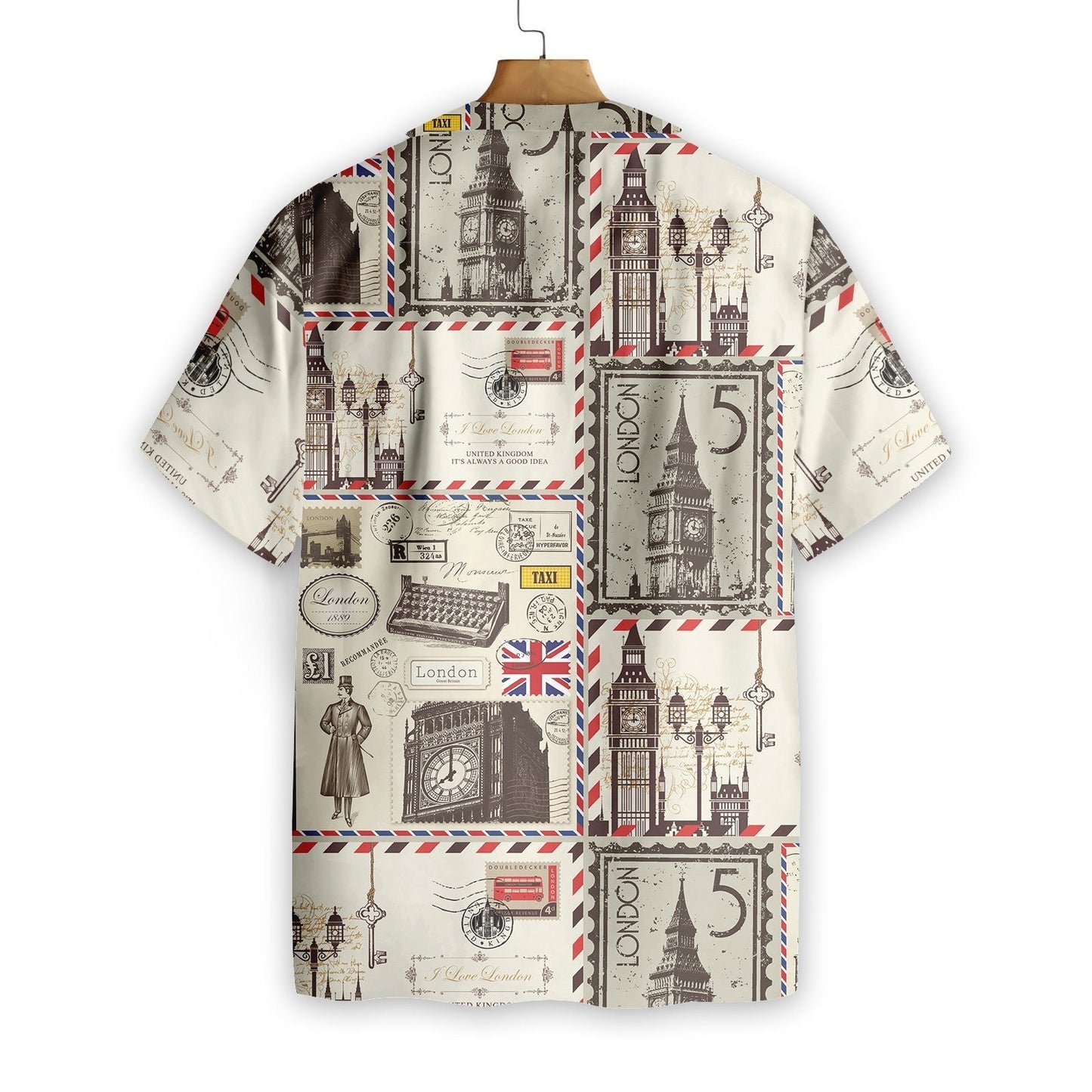 Vintage London Classic Pattern Pattern Hawaiian Shirt, Hwaiian For Gift