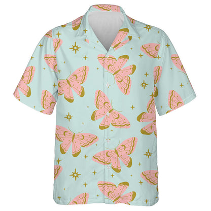 Theme Star And Butterfly In Magic Vintage Style Hawaiian Shirt, Hawaiian Shirt Gift, Christmas Gift
