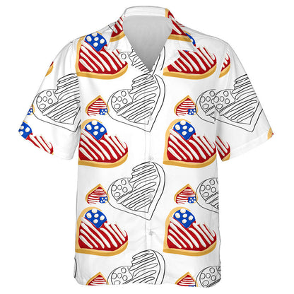 Sweet Sugar Cookies With Icing Cream American Flag Hawaiian Shirt, Hawaiian Shirt Gift, Christmas Gift