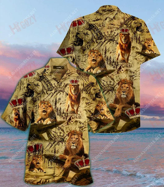 Born To Be A King Unisex Hawaiian Shirt Summer Short Sleeve Custom Hawaiian Shirts Funny Hawaiian Shirts, Hawaiian Shirt Gift, Christmas Gift