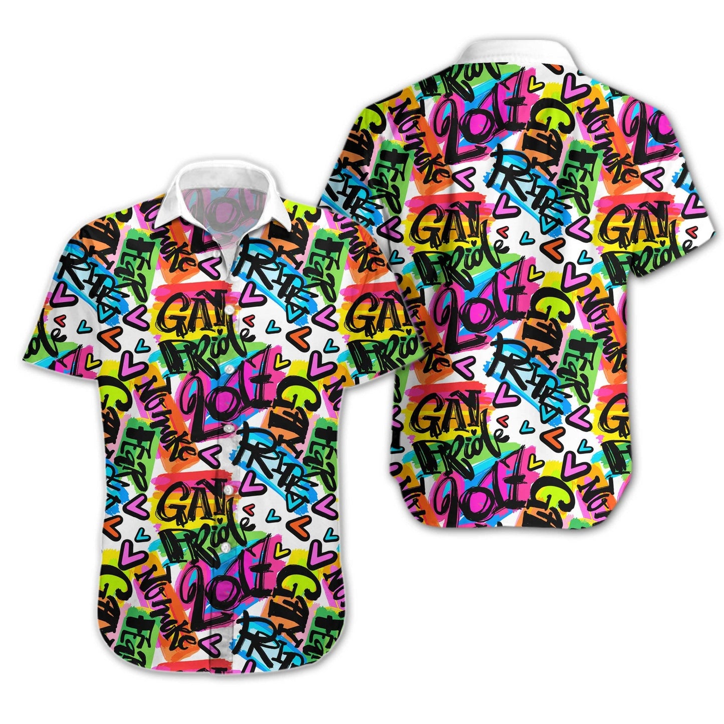 Coloful Dots Lgbt Pride Design Hawaiian Shirt, Hawaiian For Gift
