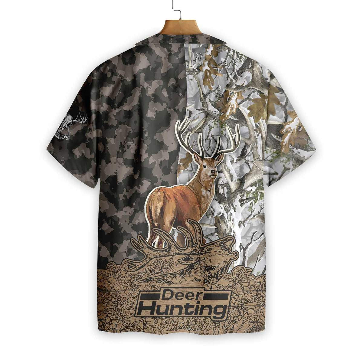 Deer Camouflage Bow Hunting Pattern Hawaiian Shirt,Hawaiian Shirt Gift, Christmas Gift