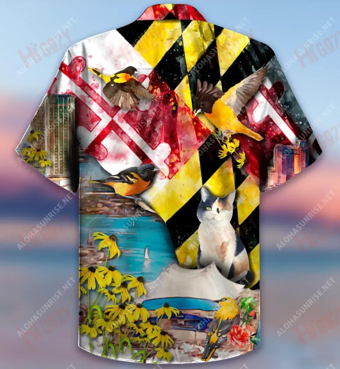 Beautiful Maryland State Short Sleeve Shirt Vacation Hawaiian T Shirts Best Hawaiian Shirts Hawaiian Shirts For Women, Hawaiian Shirt Gift, Christmas Gift