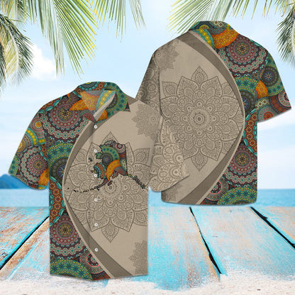 Brown Map Of Alaska Mandala Flower Patchwork Pattern Hawaiian Shirt, Hawaiian Shirt Gift, Christmas Gift