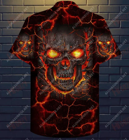 Time To Unleash A Little Hell Short Hawaiian Shirt Ocean Hawaiian T Shirts Tropical Shirts For Men Funny Hawaiian Shirts, Hawaiian Shirt Gift, Christmas Gift
