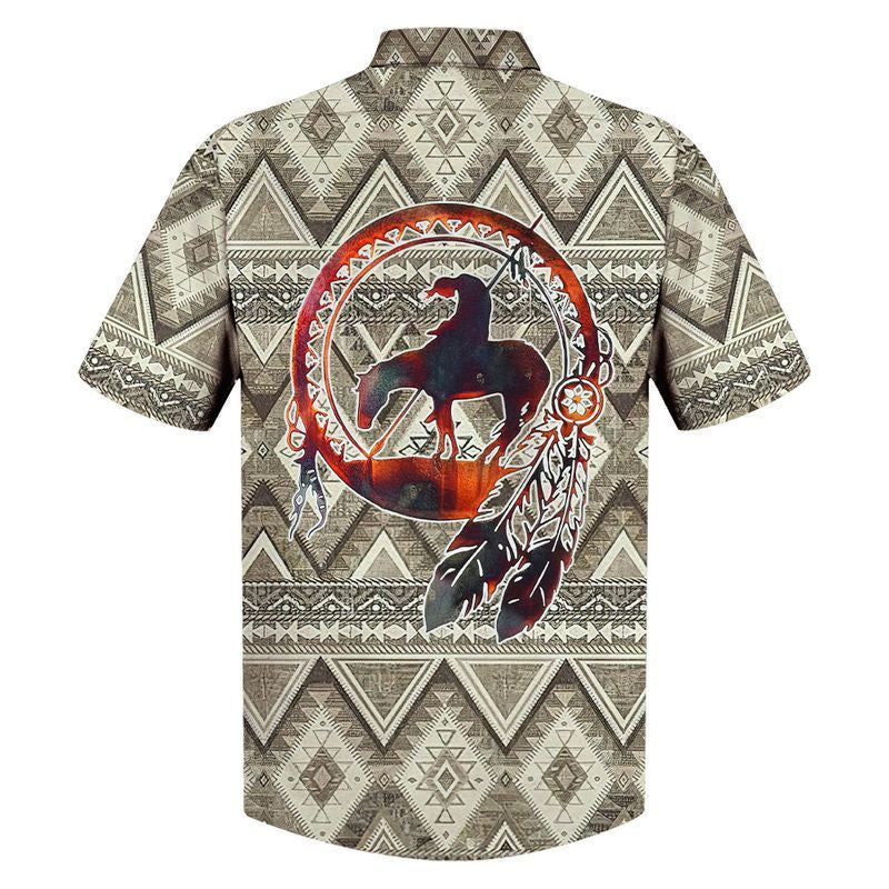 Native American Hawaiian Shirt Dreamcatcher Triangle Design Beautiful Theme, Hawaiian Shirt Gift, Christmas Gift