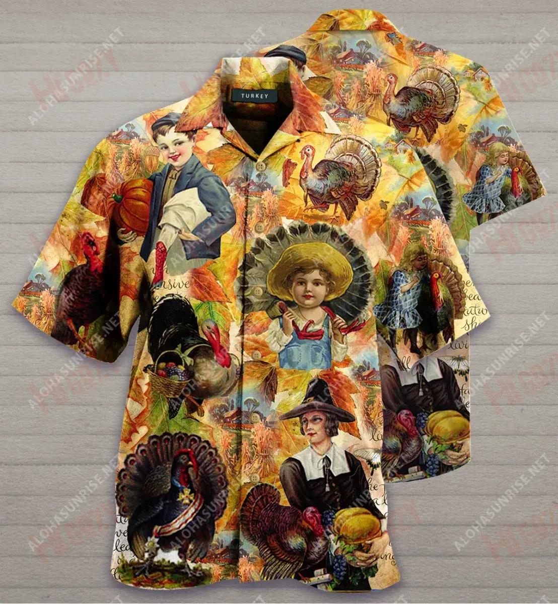 Bad Day To Be A Turkey Short Hawaiian Shirt Summer Hawaiian T Shirts Tropical Shirts For Men Funny Hawaiian Shirts, Hawaiian Shirt Gift, Christmas Gift