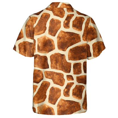 Cool Watercolor Painting Brown Giraffe Skin Pattern Hawaiian Shirt, Hawaiian Shirt Gift, Christmas Gift