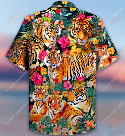 Be A Jungle Tiger Not A Zoo Tiger Unisex Hawaiian Shirt Vacation Short Sleeve Hawaiian Crazy Shirts Funny Hawaiian Shirts, Hawaiian Shirt Gift, Christmas Gift