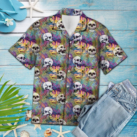 Hawaiian Shirt Owl Family Perched On Branch Tree With Tropical Flowers, Hawaiian Shirt Gift, Christmas Gift