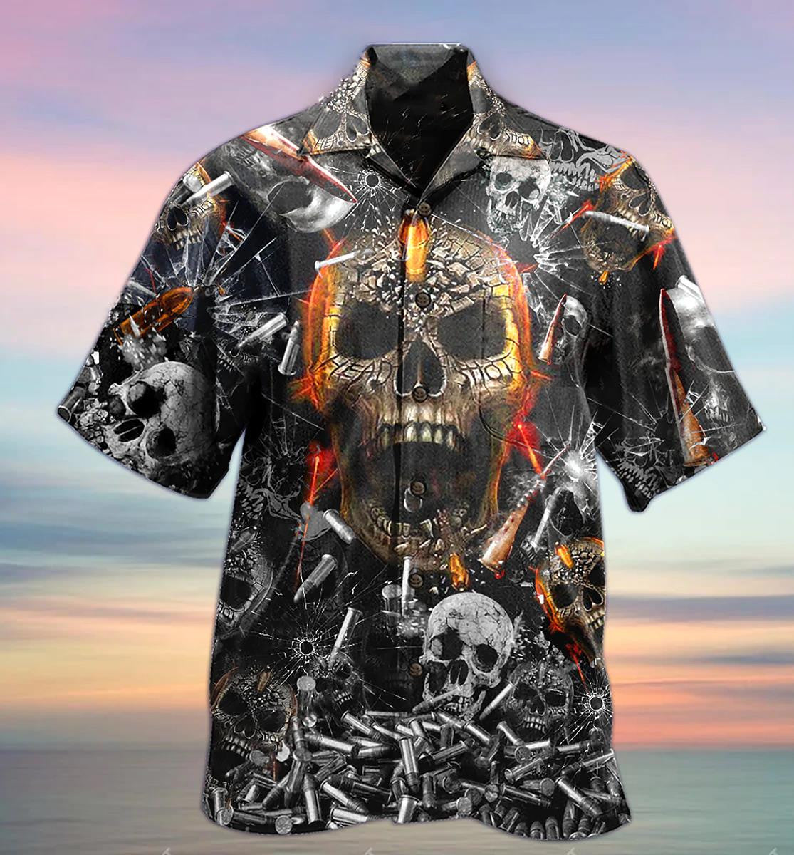 Gift For Halloween Horror Themed Oh My Skull Hawaiian Shirt, Hawaiian Shirt Gift, Christmas Gift