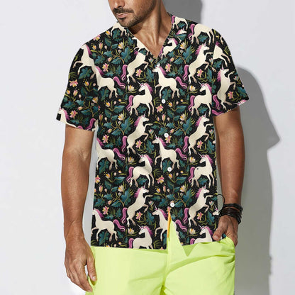 Fantasy Unicorns Believe In Miracle Design Hawaiian Shirt,Hawaiian Shirt Gift, Christmas Gift