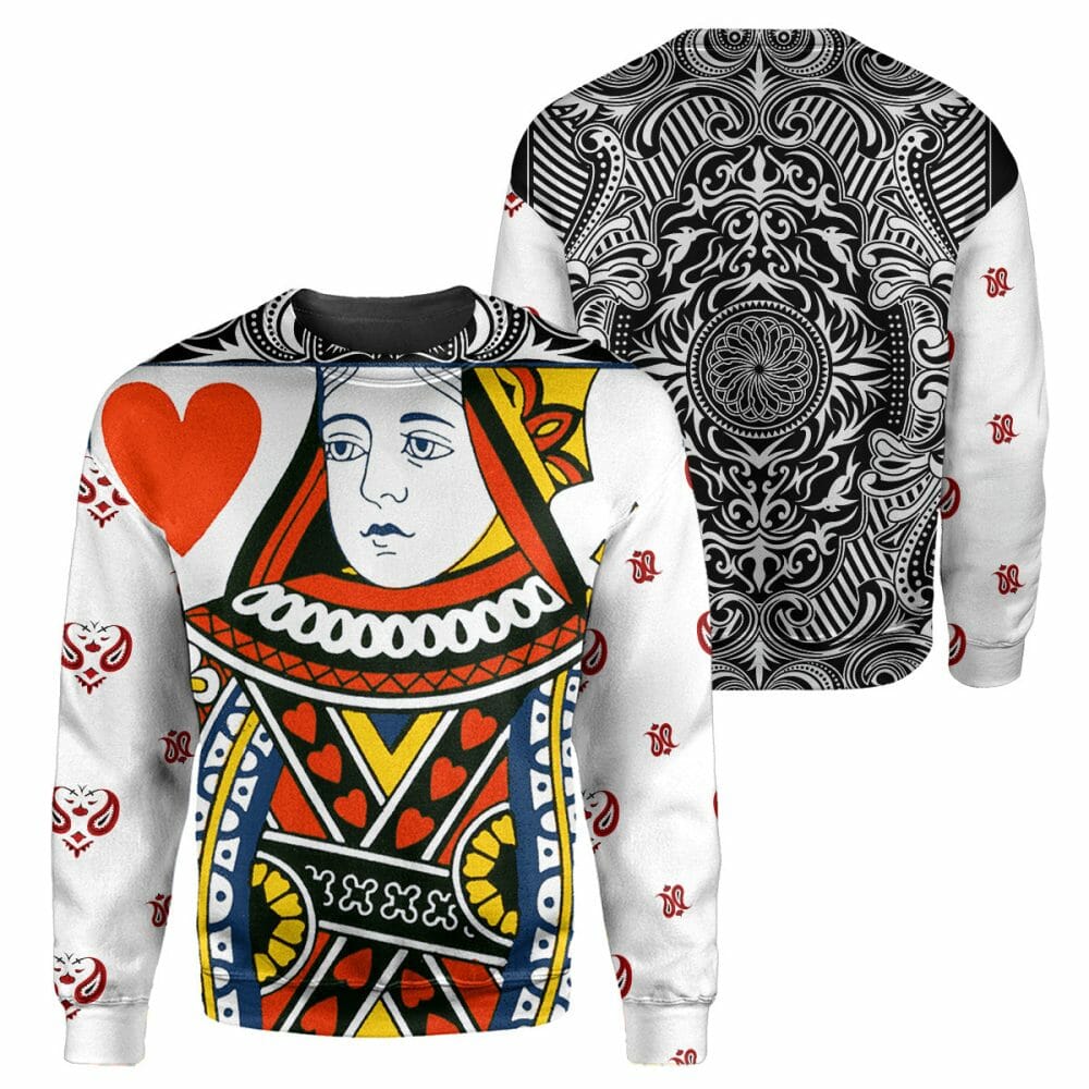 Poker Queen - 3D All Over Printed Shirt Tshirt Hoodie Apparel