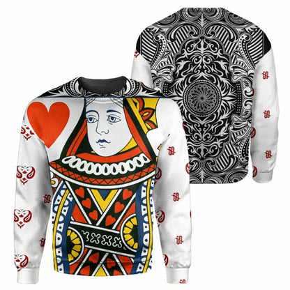 Poker Queen - 3D All Over Printed Shirt Tshirt Hoodie Apparel