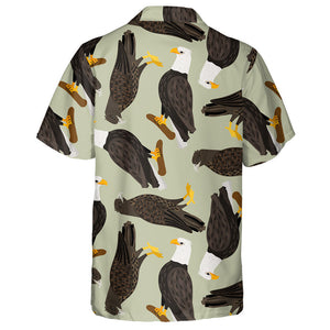 White Head And Black Head Eagles Sitting Hawaiian Shirt, Hawaiian Shirt Gift, Christmas Gift